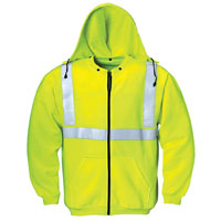 ANSI Class 2 Snap-hooded Pullover Sweatshirt